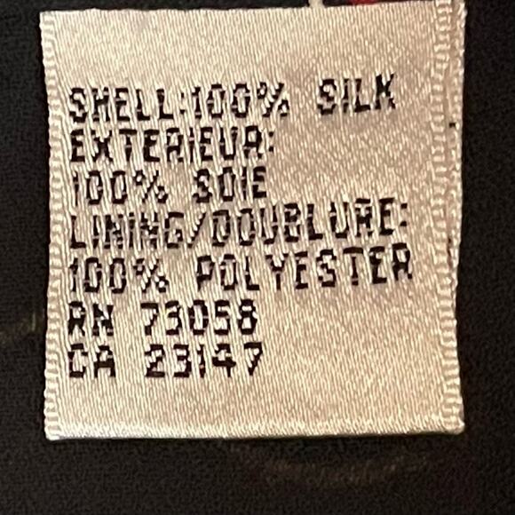 Talbots Sheer Black Circle Print Silk Office Date Feminine Ruffle Skirt Size 12 - Picture 9 of 12